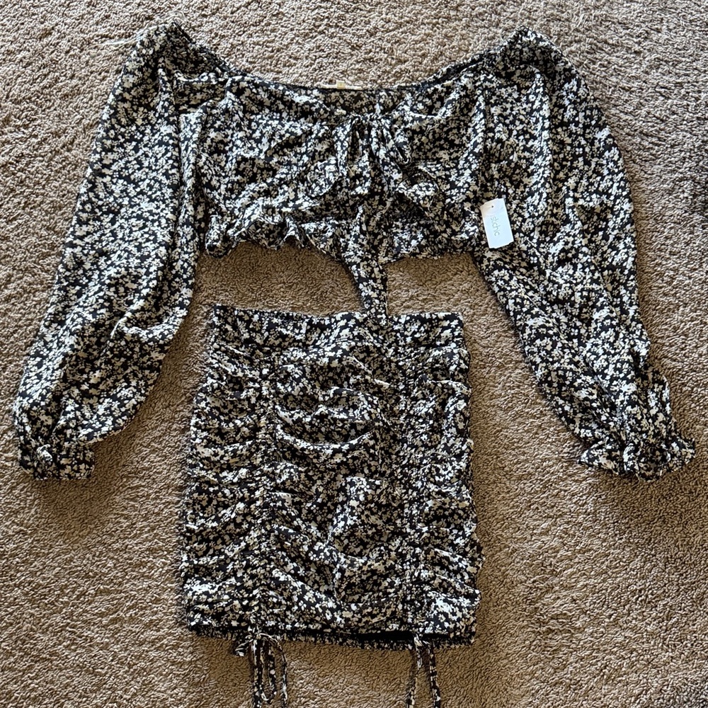 Elegant Black and White Women's Blouse